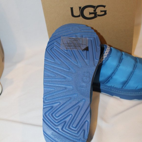 NIB UGG WOMEN'S 7 8 YOUTH 5 6 TASMAN PUFFER SHEARLING LINED SLIPPERS ROYAL BLUE - Picture 4 of 6